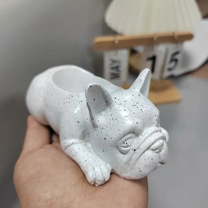 French Bulldog Resin Planter